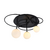 PLAFON DE SOBREPOR BLLTR006085BPIL PRETO E CROMADO (D)60CM (A)32CM 3XG9 75W