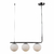 PENDENTE BLLSQ001085BPIL CROMO NEGRO E BRANCO (C)60CM (L)15CM (A)27CM 3XE27 BOLINHA 15W