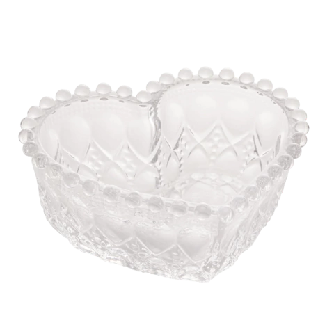 Mini Travessa De Vidro Coração Balls LYOR