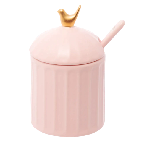 Açucareiro De Cerâmica Rosa WOLFF
