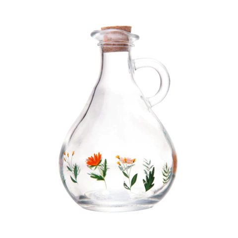 Garrafa P/ Azeite C/ Tampa Rolha Flora 320ml LYOR