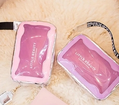 Bolso de maquillaje, rosado con correa. - Moriita