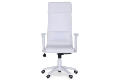 Image of SILLÓN GIRATORIO AIRFLOW SÍMIL PIEL / ROJO TRANSPIRABLE NEGRO.