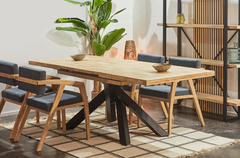 MESA COMEDOR EXTENSIBLE XENA 140 - 180 - 220 x 90 CM ROBLE NORDISH / NEGRO. on internet