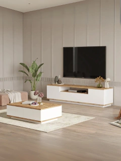CONJUNTO FUTURE. MUEBLE TV + MESA DE CENTRO FR17-AW - comprar en línea