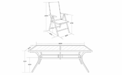 SET TERRAZA MOD. AMERICA (MESA + 8 SILLAS) - online store