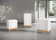 MESITA DE NOCHE 2 CAJONES NORDIC - Muebles Hernández Distribuciones