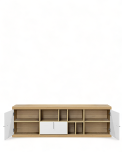 MESA TV TIBET ROBLE / BLANCO 180CM - comprar en línea