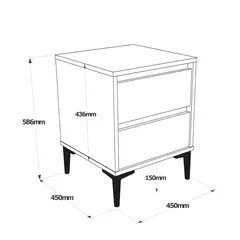 Mesita de noche Aristo AR6-KA - Muebles Hernández Distribuciones