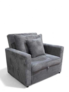 Sofá Cama Diván 99 cm Corduroy Gris - comprar en línea