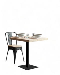 MESA MOSS 70 X 70 CM ROBLE NORDISH / NEGRO. - buy online