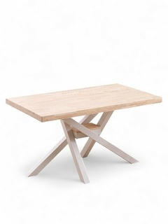 MESA COMEDOR FIJA XENA 140 x 80 CM ROBLE NORDISH / NEGRO. en internet