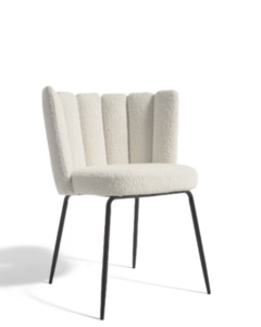 SILLA COMEDOR TULIP CROCHET NIEVE.