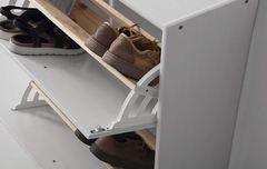 SHOE RACK 2P 2P TABAC WHITE - Muebles Hernández Distribuciones