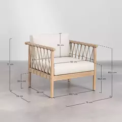 BUTACA BIZERTA EN MADERA DE ACACIA en internet