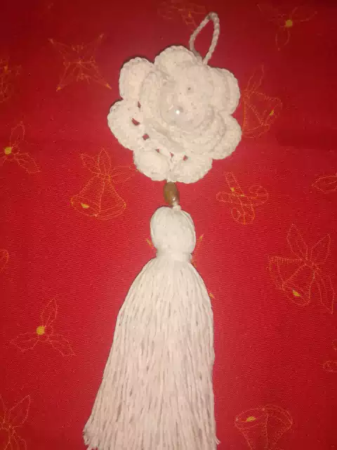 Llavero Flor a crochet