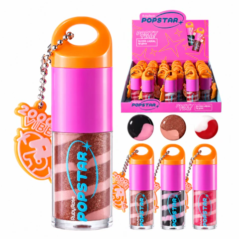Gloss de chaveiro Pop Star - RUBY ROSE