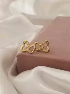Brinco Dois Corações - comprar online