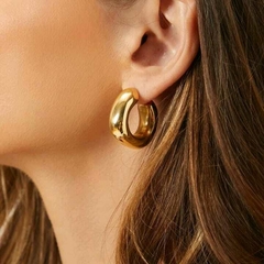 Pendientes de Aro grueso minimalista.