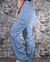 Jeans wide leg celeste