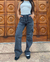 Jeans wide leg gris nevado