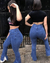 Jeans Oxford con tajo