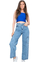 Jeans wide leg rigido