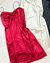 Vestido satén detalle puntillas