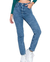 Jeans mom nevado rigido