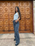 Jeans wide leg gris nevado - tienda online