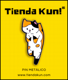 Pin Gato Blanco Con Negro Y Naranja