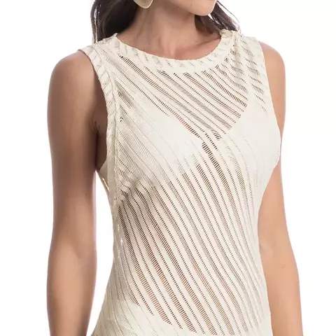 Vestido Curto Regata Rendão Safari - comprar online