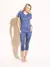Pijama Capri Manga Curta My Pets Azul Indigo - comprar online