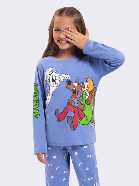 Pijama Longo Azul - comprar online