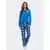 Pijama Manga Longa Xadrez Azul - Sonhos de Maria Sleepwear