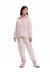 2328-3 - Pijama Americano Adulto em Fleece Feminino - Canelado Rosa - G - comprar online