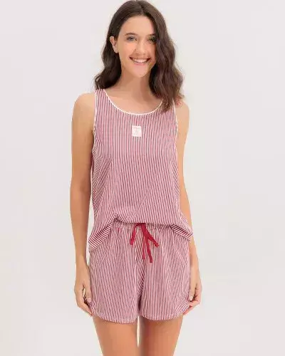Pijama feminino regata com shorts - comprar online