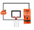 Tabela de Basquete 1,20x0,80m. Klopf C/Aro e rede - unidade.