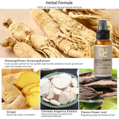 Purc-Spray para el crecimiento del cabello, esencia de Jengibre Natural, extract