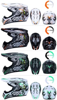 Casco de moto para niños, Bicicleta todoterreno, Descenso, AM, DH, Cross, Motocross, 3 piezas de regalo - tienda en línea