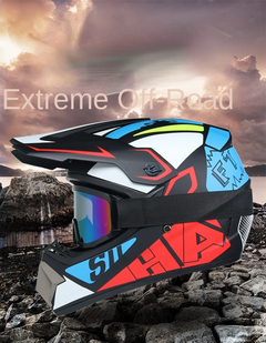 Imagen de Casco de moto para niños, Bicicleta todoterreno, Descenso, AM, DH, Cross, Motocross, 3 piezas de regalo
