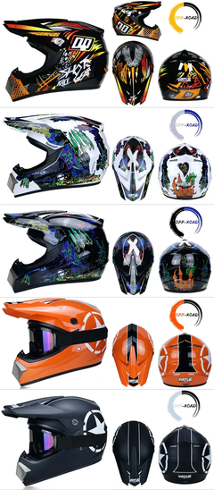 Casco de moto para niños, Bicicleta todoterreno, Descenso, AM, DH, Cross, Motocross, 3 piezas de regalo en internet