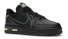 Nike Air Force 1 React - Black Violet Star Barely Volt