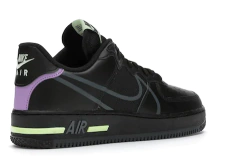 Nike Air Force 1 React - Black Violet Star Barely Volt en internet