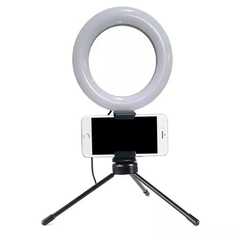 Ring Light Led Mesa Iluminador Pequena Tripé 6 Polegadas 16cm Promoção - comprar online