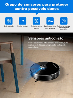Robô Aspirador Liectroux XR500 Automático Inteligente Aspira e Passa Pano Voz - comprar online