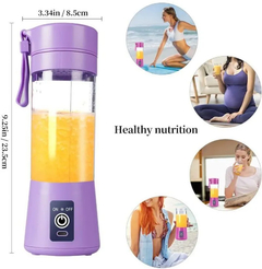 Imagem do Mini liquidificador portátil usb suco shake 6 lâminas