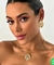 conjunto colara e brinco folheado a ouro 18k