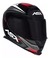 Capacete Asx Eagle street brilho preto grafite branco - loja online