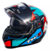 Capacete Fw3 Gtx 43 Azul com Vemelho Com Oculos Interno
